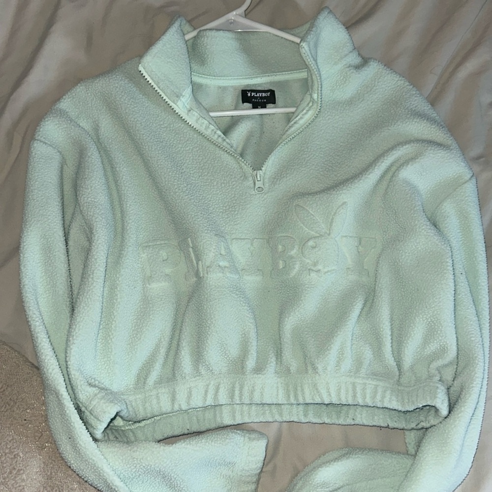 PLAYBOY CROPPED SWEATSHIRT 💚 SIZE: M